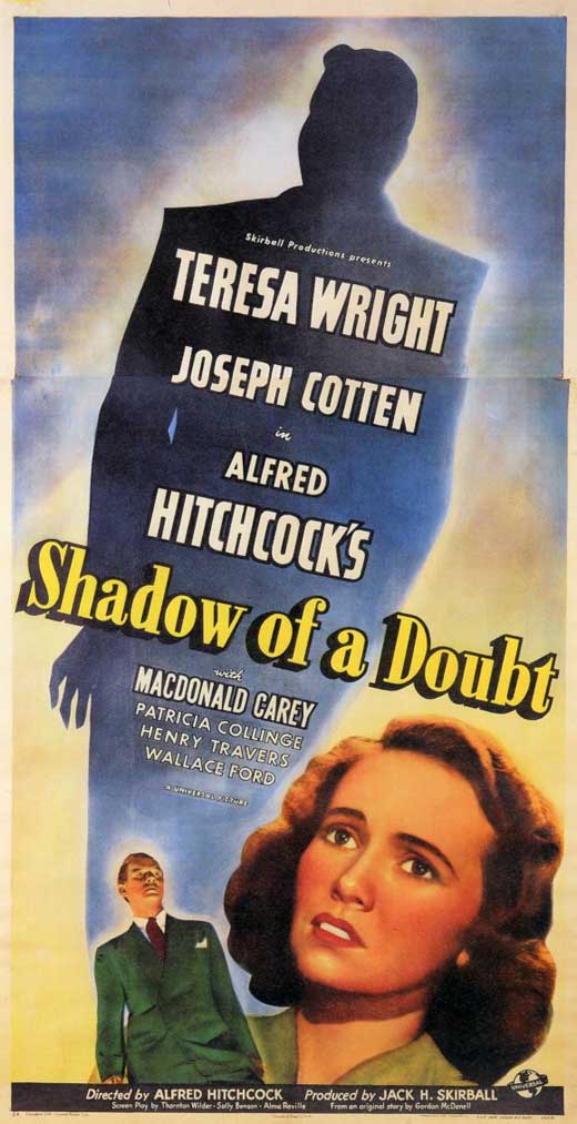 Shadow of a Doubt Movie Poster Print showcasing suspenseful artwork