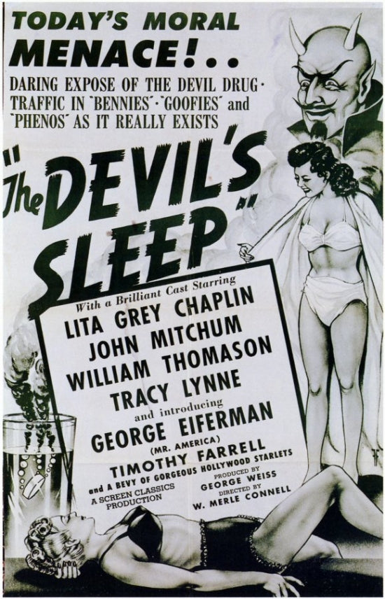 The Devils Sleep Movie Poster showcasing classic horror art.