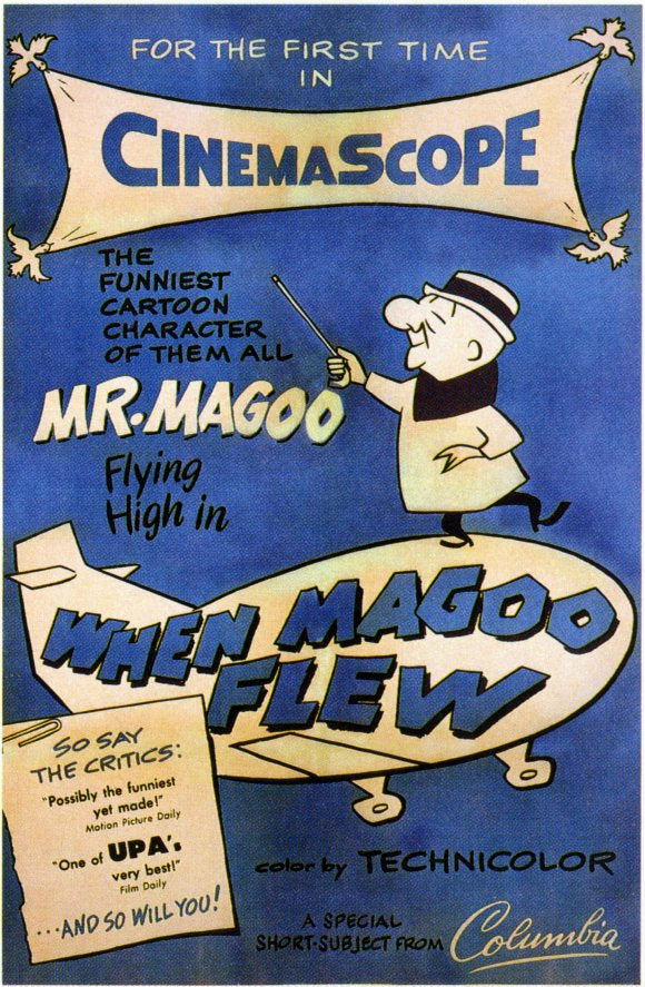 When Magoo Flew Movie Poster Print featuring whimsical animation.