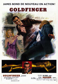 Goldfinger Movie Poster Print featuring iconic James Bond artwork.