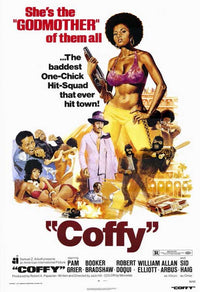Coffy movie poster print featuring iconic film art.