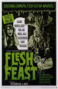 Flesh Feast Movie Poster Print featuring iconic horror imagery.