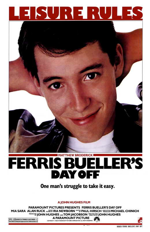 Ferris Bueller's Day Off Movie Poster Print 11x17