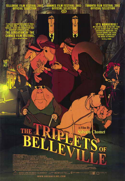 The Triplets of Belleville Movie Poster Print 11x17