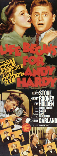 Life Begins for Andy Hardy Movie Poster Print showcasing classic cinema.