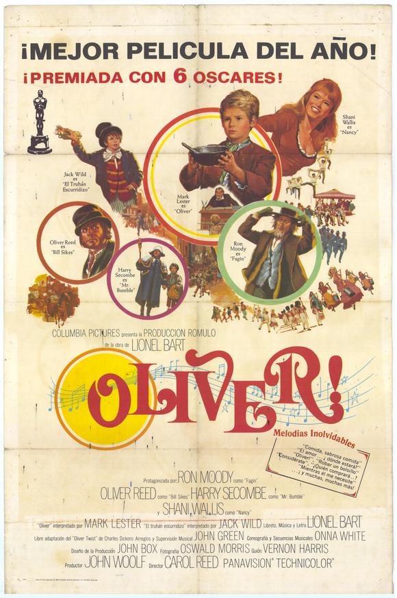 Oliver! Movie Poster Print showcasing classic film artwork.