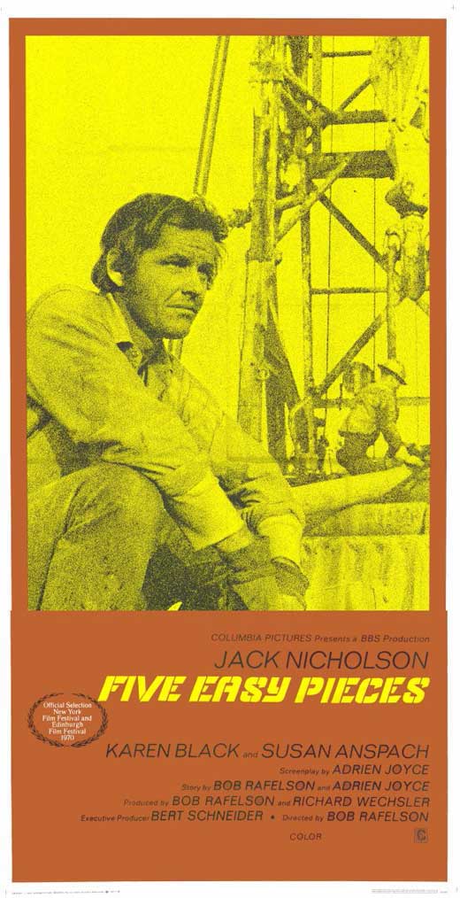 Five Easy Pieces Movie Poster Print in 11x17 size.