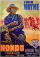 Hondo Movie Poster Print featuring classic Western film art.