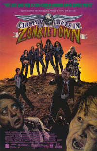 Chopper Chicks in Zombietown Movie Poster Print featuring horror-comedy theme