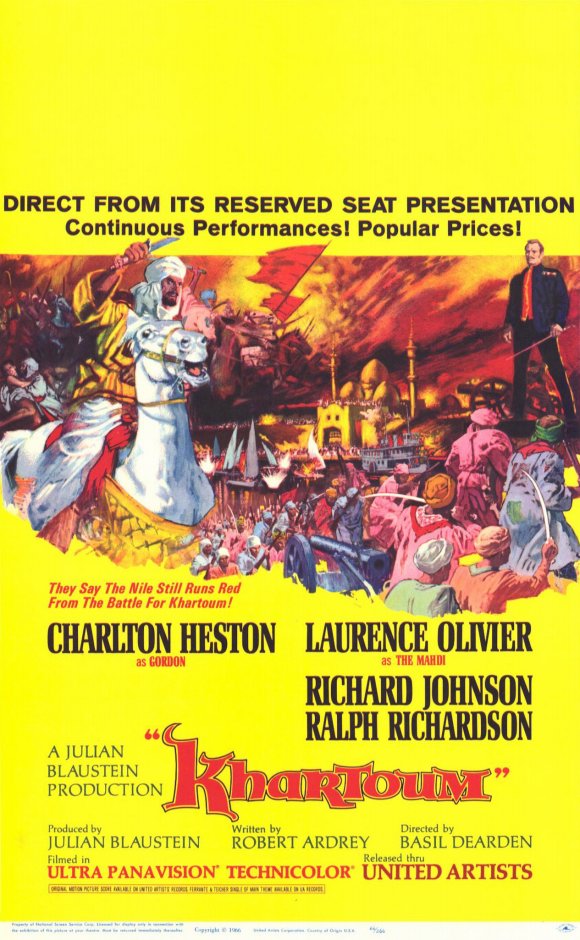 Khartoum Movie Poster Print showcasing iconic film imagery.