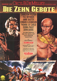 The Ten Commandments Movie Poster Print showcasing classic cinema artwork.