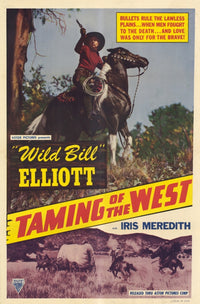 Taming of the West Movie Poster Print featuring classic Western imagery