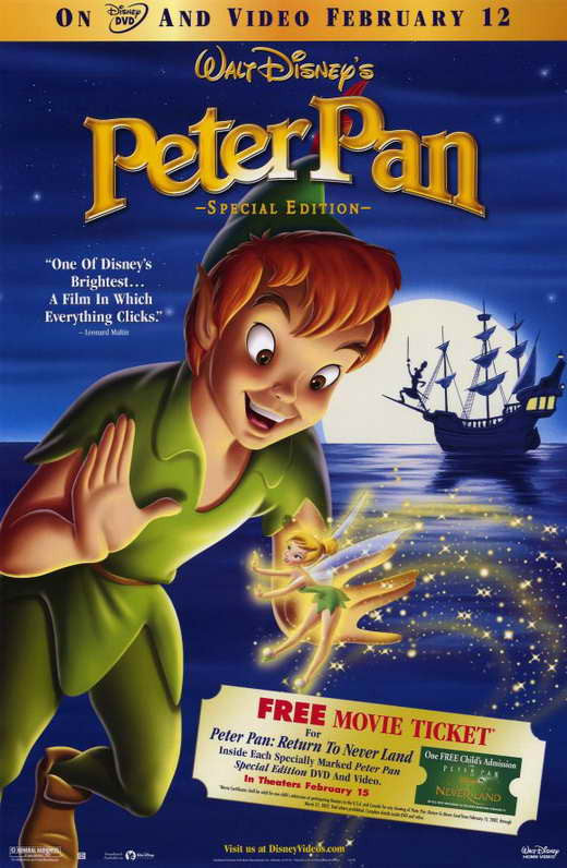 Peter Pan Special Edition Movie Poster Print 11x17