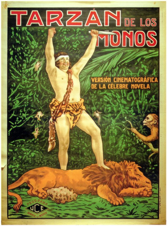 Tarzan of the Apes Movie Poster Print showcasing the iconic character.