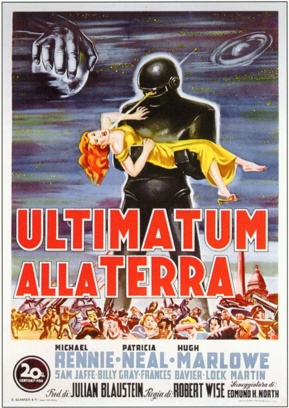 The Day the Earth Stood Still Movie Poster Print showcasing classic sci-fi film art.
