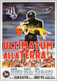 The Day the Earth Stood Still Movie Poster Print showcasing classic sci-fi film art.