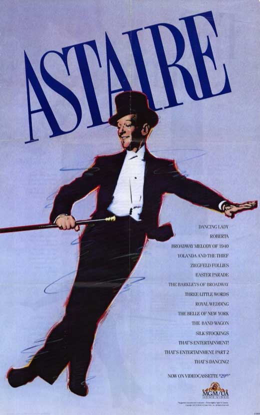 Astaire Movie Poster Print showcasing classic cinema art.
