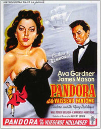 Pandora and the Flying Dutchman Movie Poster Print showcasing romantic and mysterious imagery.