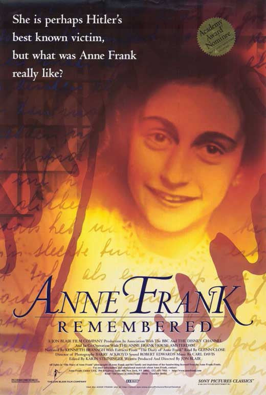 Anne Frank Remembered Movie Poster Print (11x17)