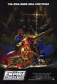 The Empire Strikes Back Movie Poster Print featuring iconic Star Wars imagery.