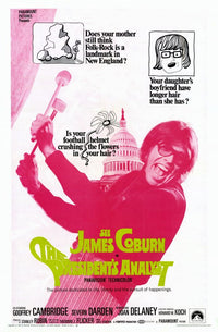 Movie poster print of The President's Analyst, colorful artwork