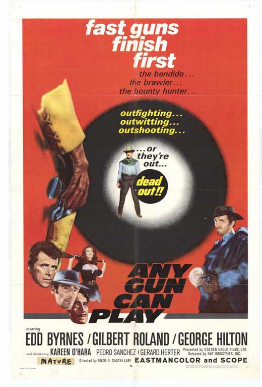 Any Gun Can Play Movie Poster Print showcasing classic Western film art.