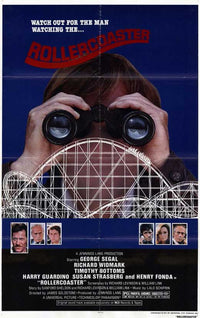 Rollercoaster Movie Poster Print featuring thrilling imagery.