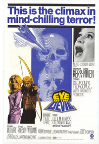 Eye of the Devil Movie Poster Print featuring classic horror artwork.