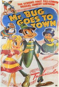 Mr. Bug Goes to Town Movie Poster Print featuring classic animation.