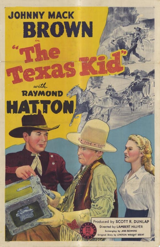 The Texas Kid Movie Poster Print showcasing classic Western film art.