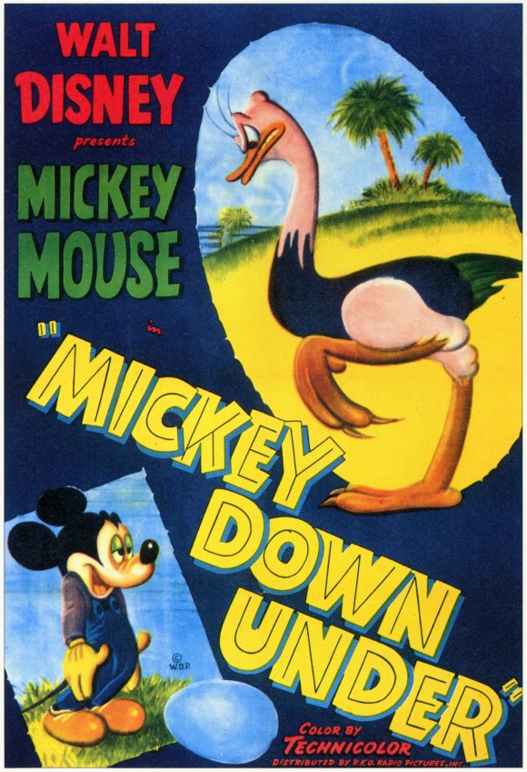 Mickey Down Under Movie Poster Print featuring Mickey Mouse in Australia