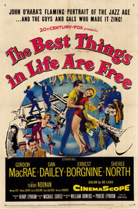 The Best Things in Life Are Free Movie Poster Print featuring vibrant colors.