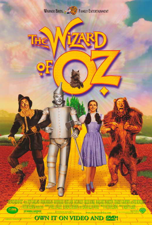 The Wizard of Oz Movie Poster Print featuring iconic imagery from the classic film.
