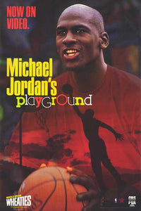 Michael Jordan's Playground Movie Poster Print featuring vibrant colors and iconic basketball imagery.