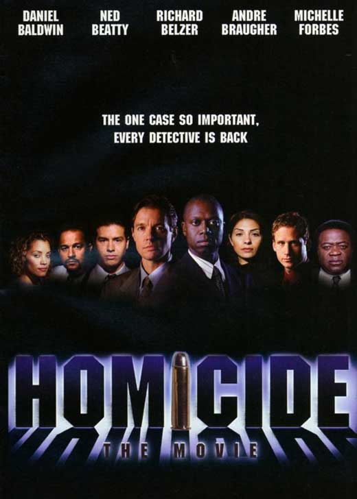 Homicide: The Movie Poster Print showcasing cinematic artwork.