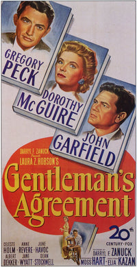 Gentleman's Agreement Movie Poster Print featuring classic film art.