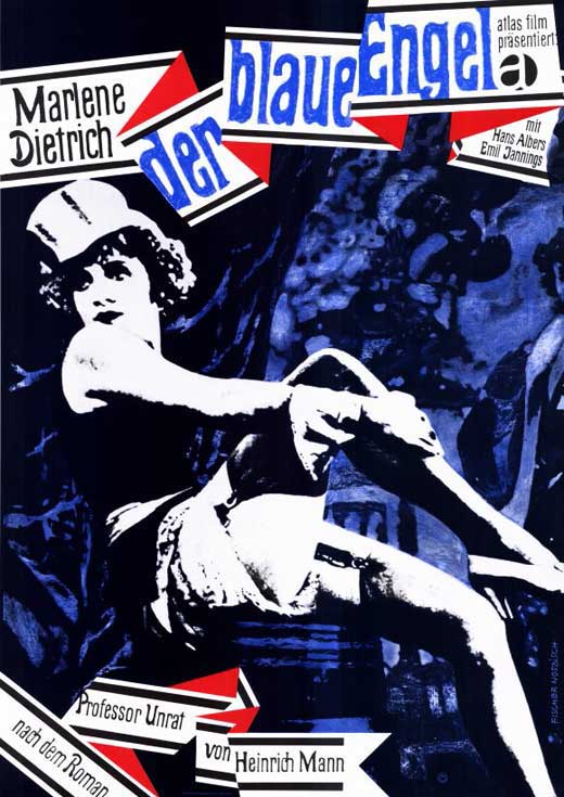 The Blue Angel Movie Poster Print showcasing classic cinema artwork.