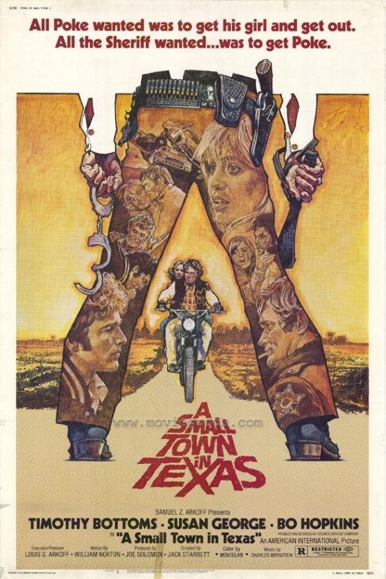 A Small Town in Texas Movie Poster Print showcasing vibrant artwork.
