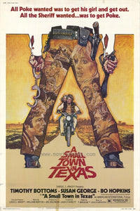 A Small Town in Texas Movie Poster Print showcasing vibrant artwork.