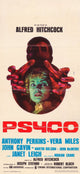 Psycho Movie Poster Print featuring the iconic design from Alfred Hitchcock's film.