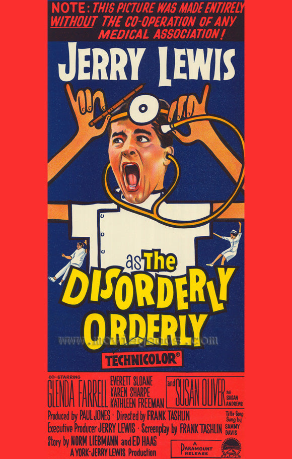 The Disorderly Orderly Movie Poster Print featuring vibrant design.