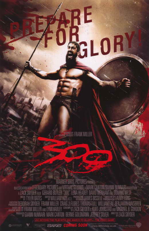 300 Movie Poster Print showcasing the epic battle imagery.