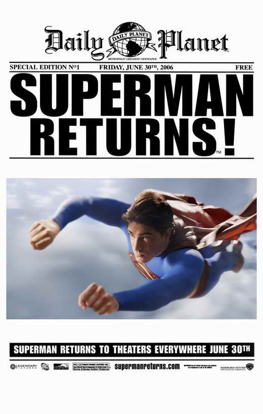 Superman Returns Movie Poster Print (11x17) - Item #MOVEH3457