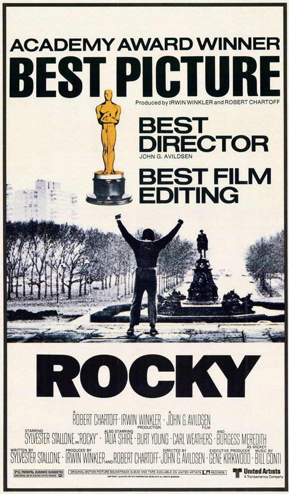 Rocky Movie Poster Print showcasing the iconic film artwork.