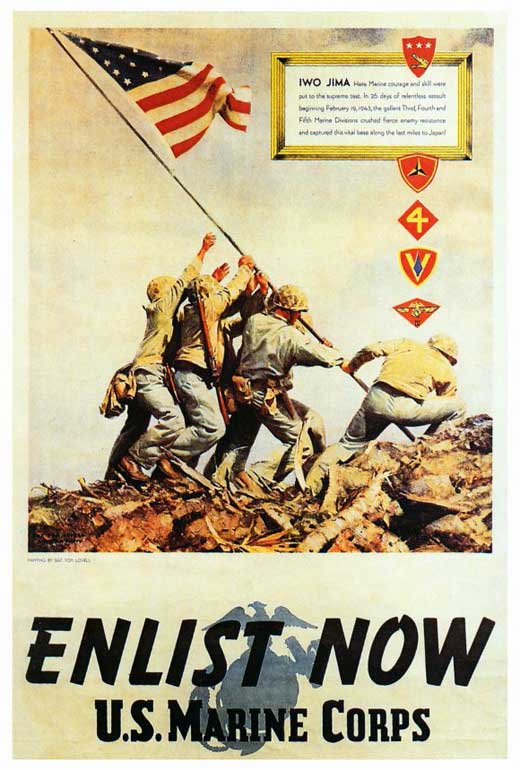 Flags of Our Fathers Movie Poster Print featuring iconic imagery.