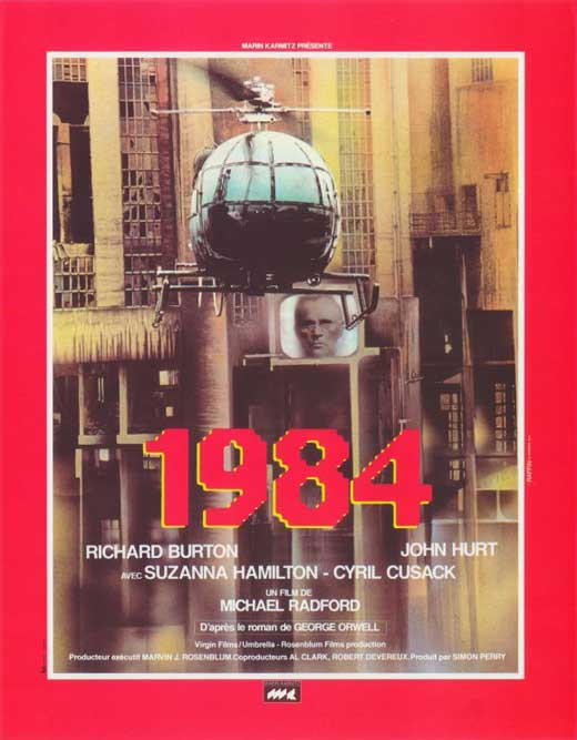 1984 Movie Poster Print showcasing a dystopian theme.