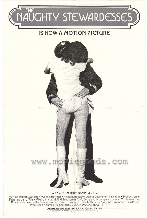Naughty Stewardesses Movie Poster Print featuring playful imagery.