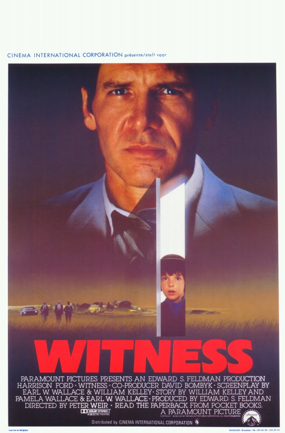 Witness Movie Poster Print showcasing iconic imagery from the film.