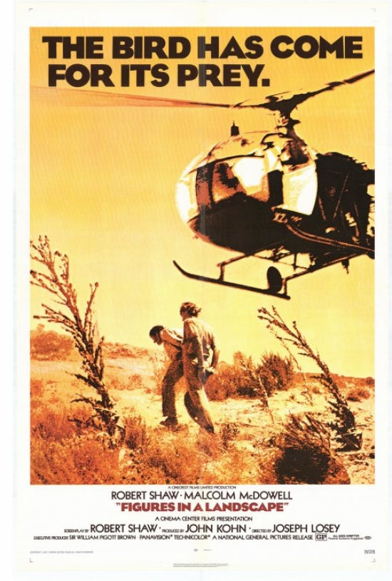 'Figures in a Landscape' movie poster print showcasing captivating artwork.