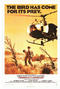 'Figures in a Landscape' movie poster print showcasing captivating artwork.